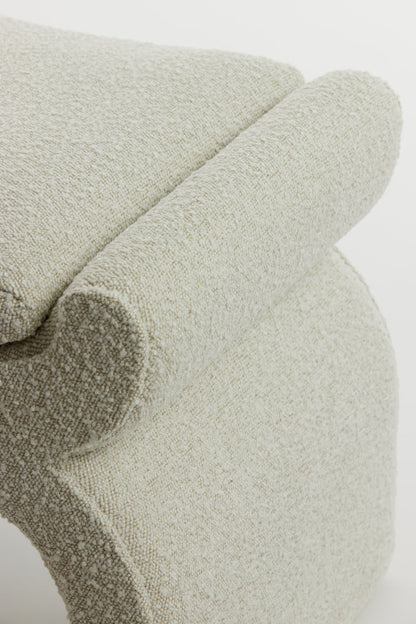 Hocker NAFYA hell beige 60x46x46cm