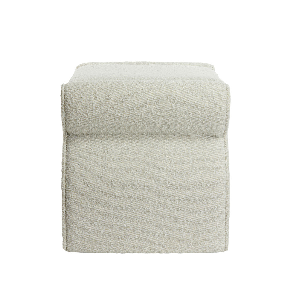 Hocker NAFYA hell beige 60x46x46cm