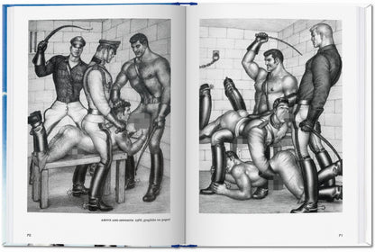 Gruppe hypermaskuliner Soldaten Figuren in kraftvoller Bildsprache von Tom of Finland