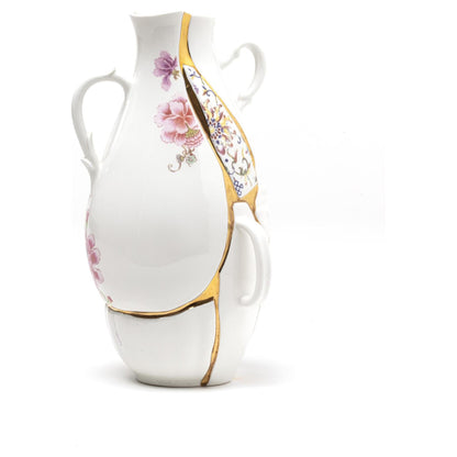 Elegante Kintsugi Vase, einzigartiges Porzellan-Objekt