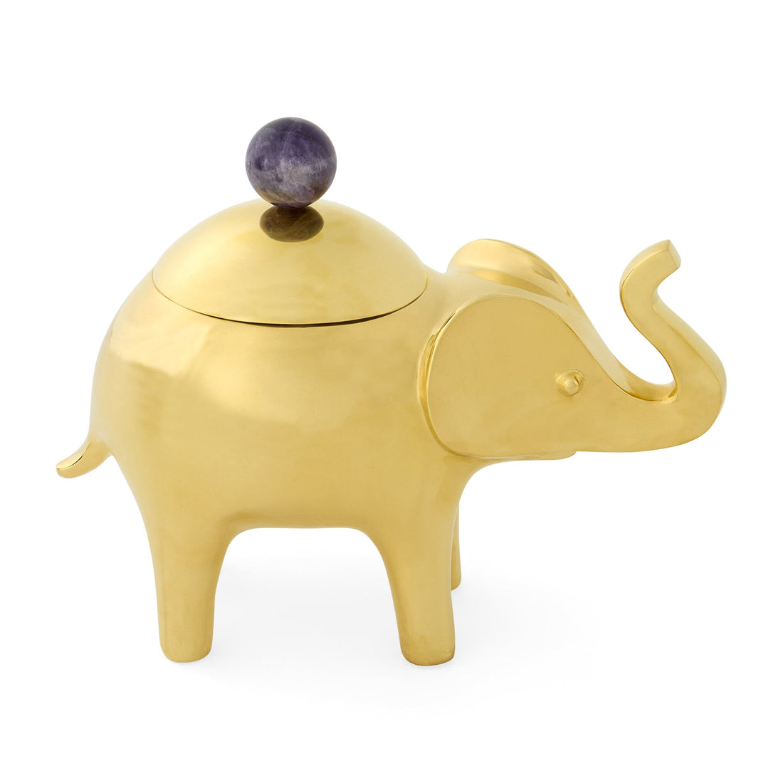 Jonathan Adler Messingbox in Elefantenform mit Edelstein-Knauf
