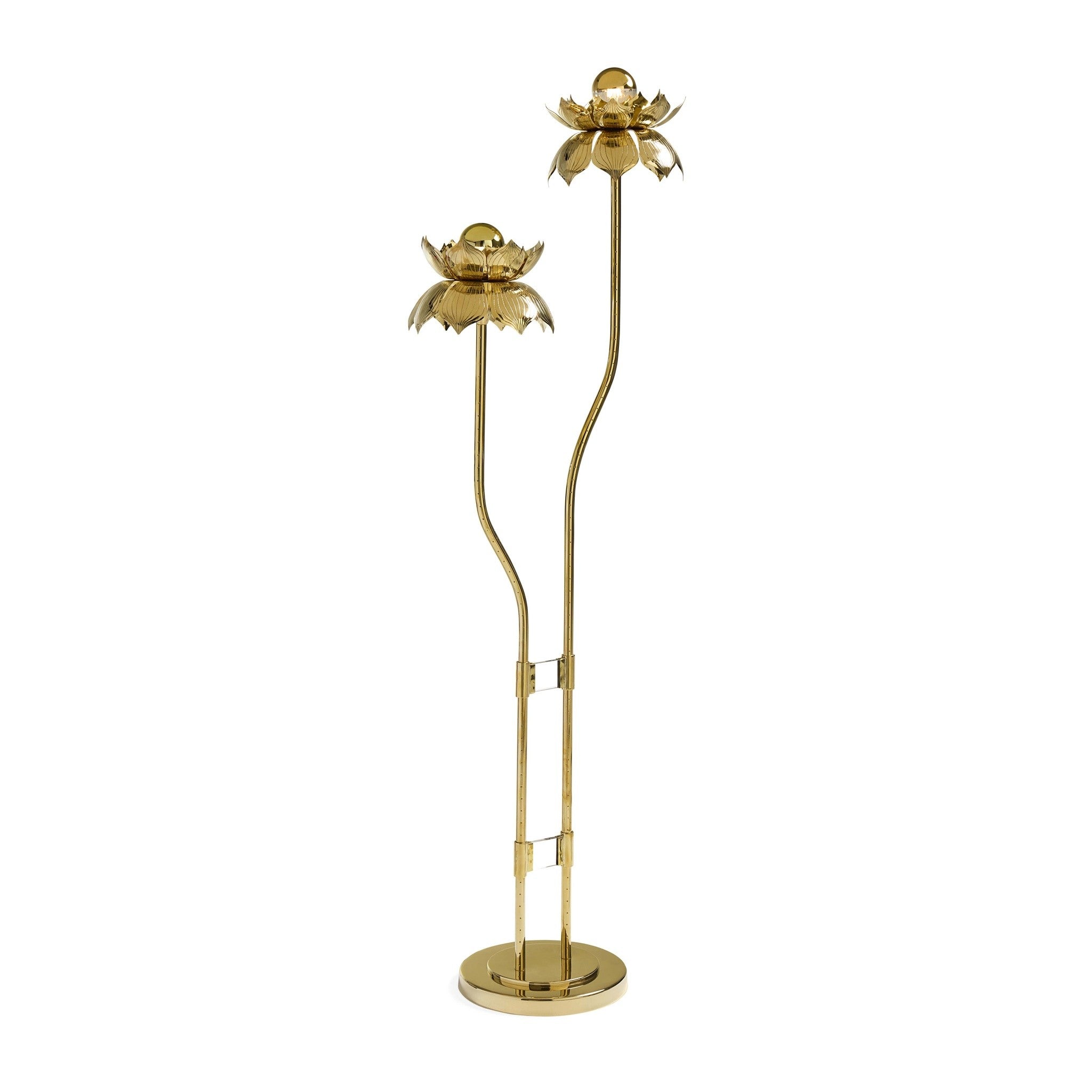 Florale Stehlampe mit handgegossenen Messingblüten von Jonathan Adler