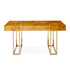 BOND EXECUTIVE Schreibtisch von Jonathan Adler aus Wurzelholz mit Messinggestell