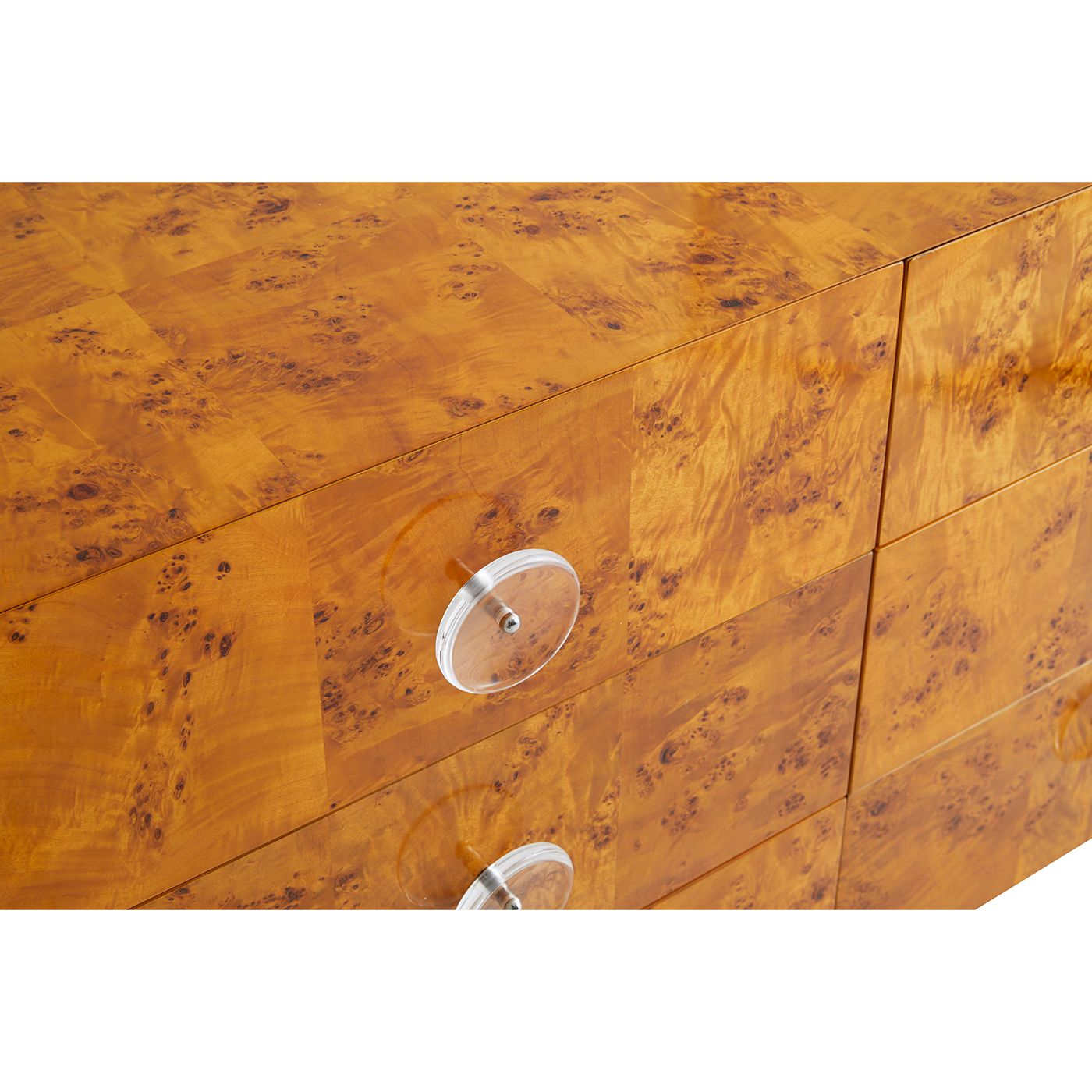 Designkommode von Jonathan Adler mit moderner Kombination aus Holz und Acryl