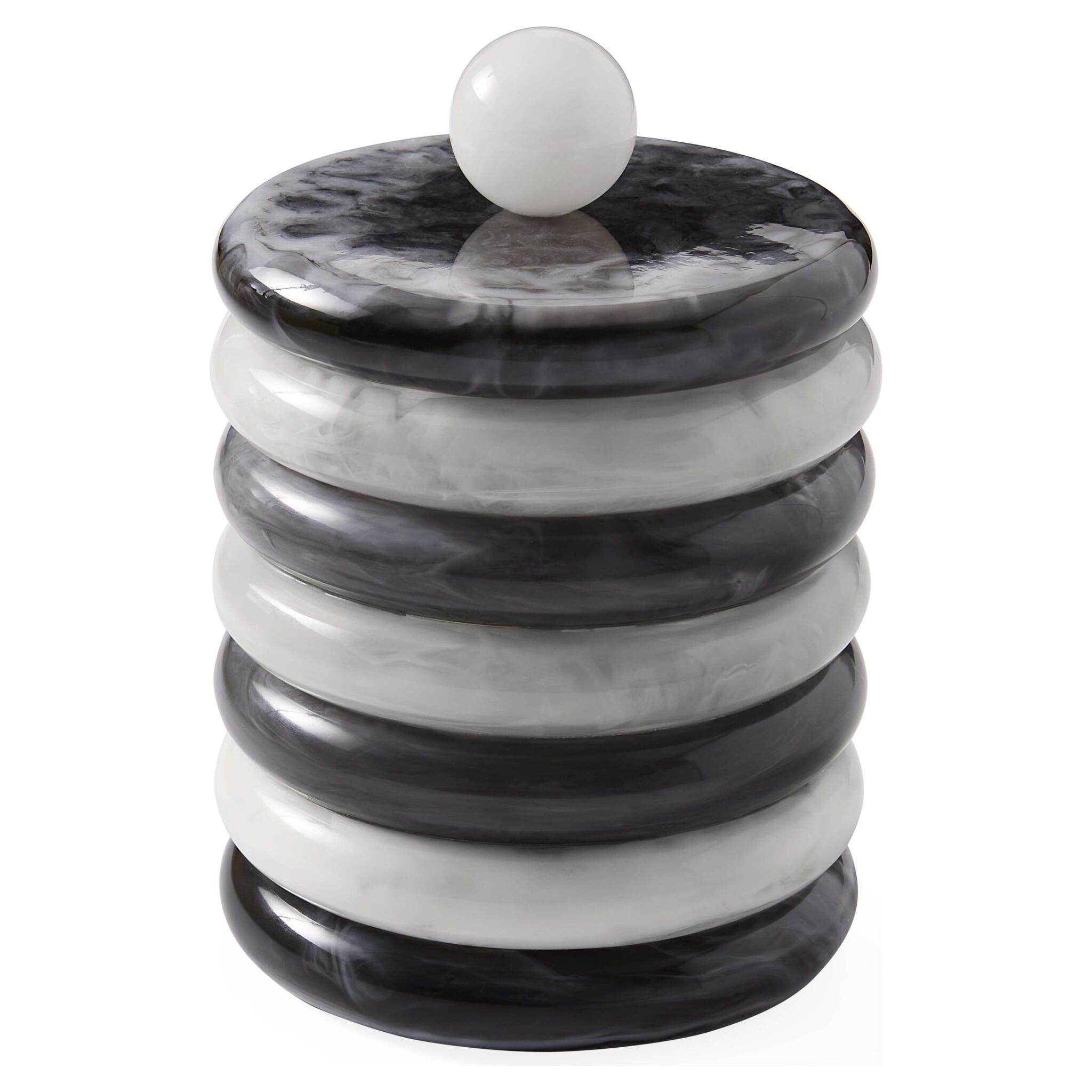 Schwarz-weißer Como Eiskübel von Jonathan Adler