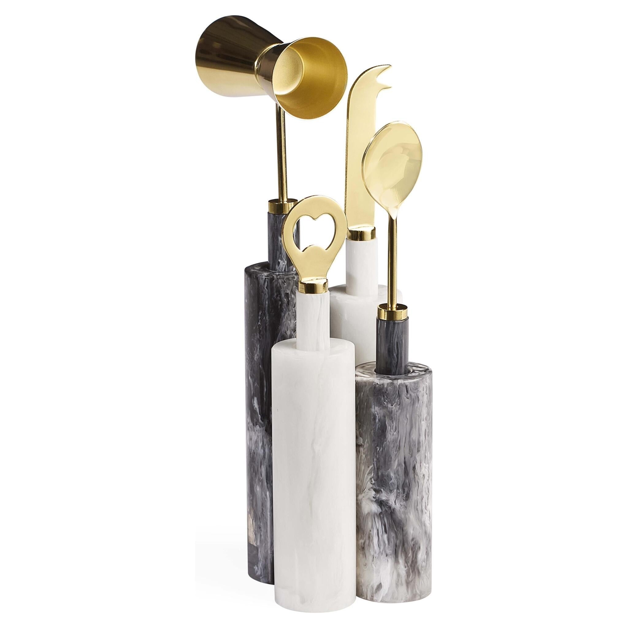 Como Black &amp; White Bar-Set von Jonathan Adler