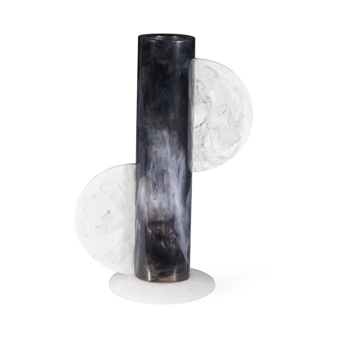 Skulpturale Vase aus marmoriertem Acryl Jonathan Adler.