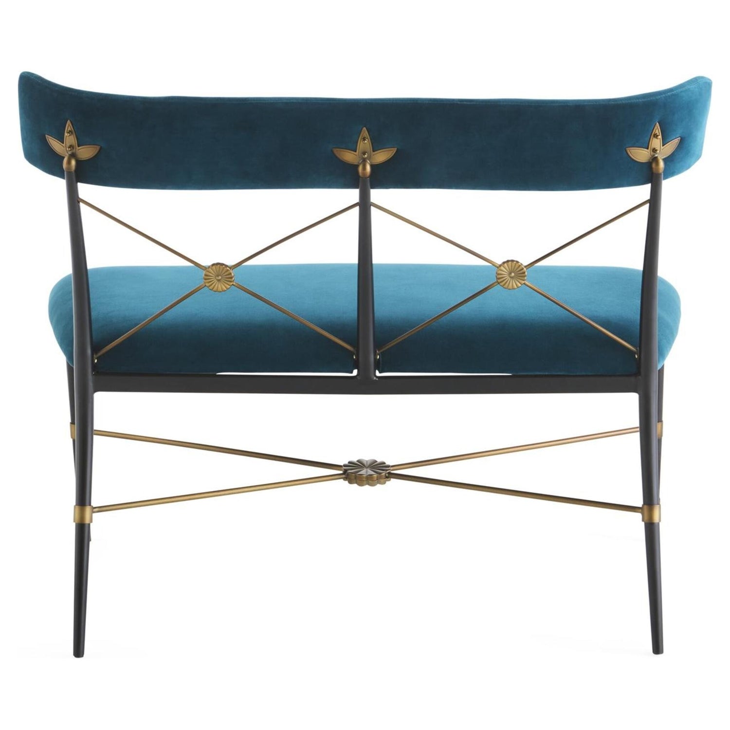 Jonathan Adler Rider Bank mit tiefblauem Samt