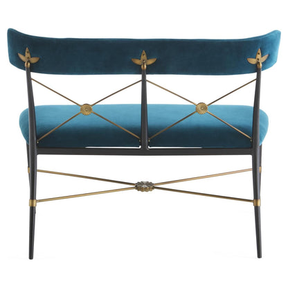 Jonathan Adler Rider Bank mit tiefblauem Samt