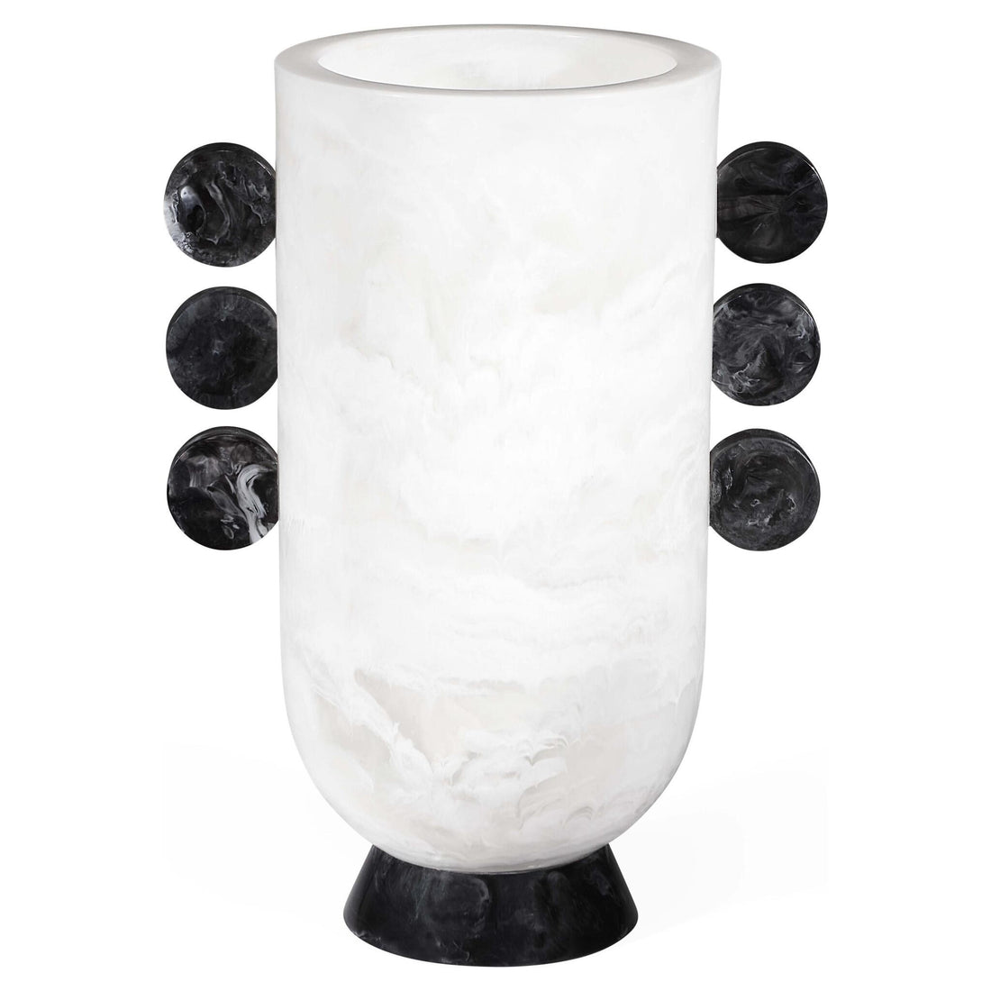 Moderne Designvase in Schwarz und Weiß von Jonathan Adler.