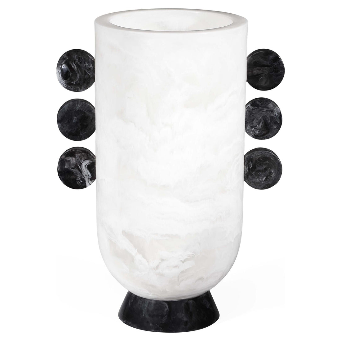 Moderne Designvase in Schwarz und Weiß von Jonathan Adler.