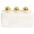 Fontana Box von Jonathan Adler – marmorierte Aufbewahrungsbox mit drei goldenen Messingkugeln
