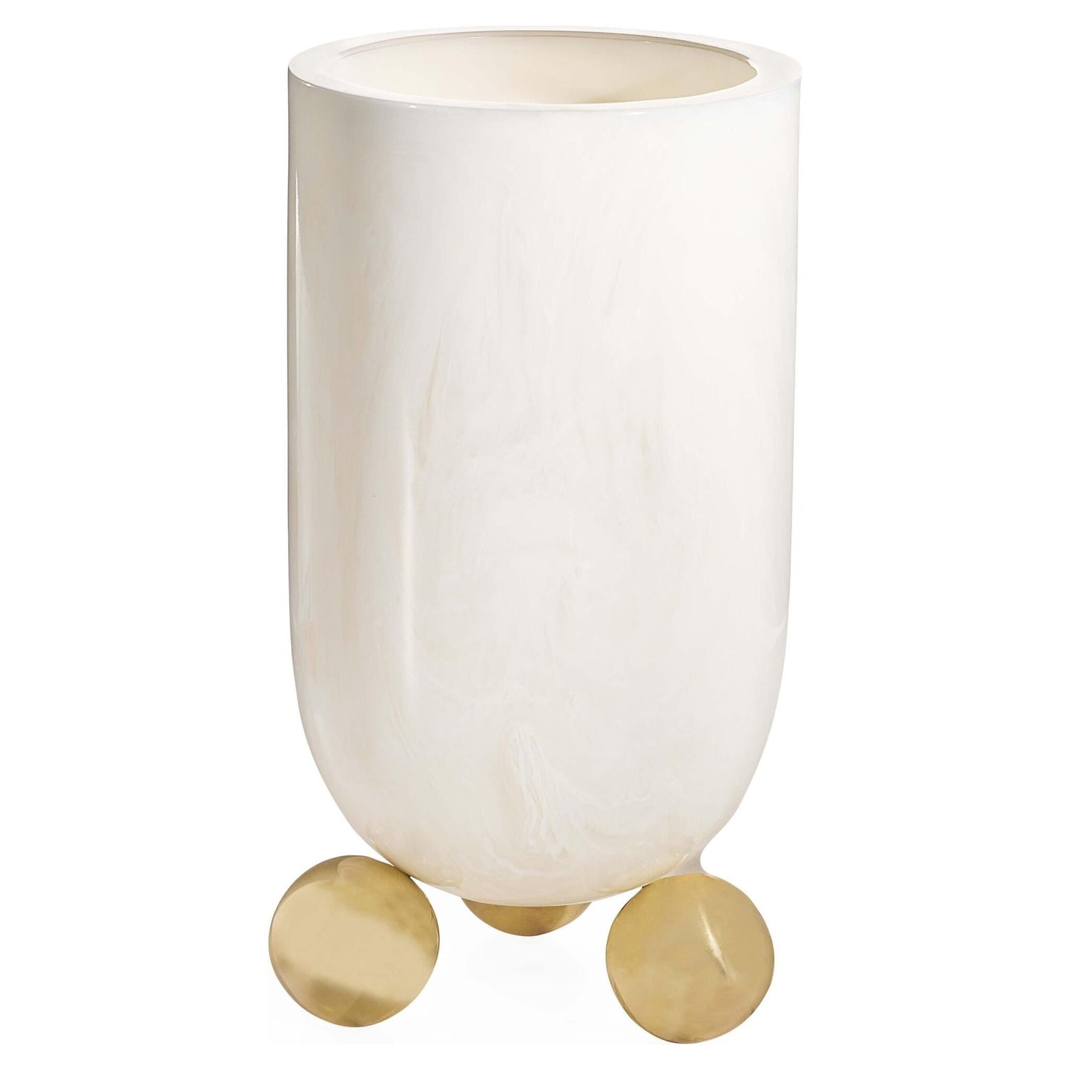 Hohe Fontana Vase aus Acryl im marmorierten Look