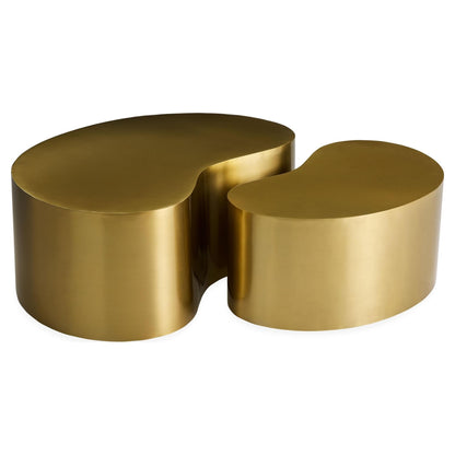 Skulpturaler Beistelltisch aus Messing für Wohnzimmer