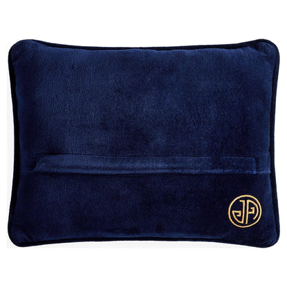 Designerkissen in Blau Beige und Weiß von Jonathan Adler