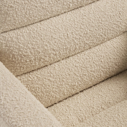 Schaukelstuhl mit Bouclé-Bezug in Beige von Jonathan Adler