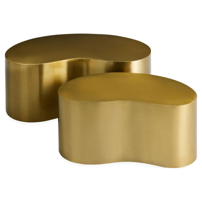 Goldener Design Tisch mit gebürsteter Oberfläche