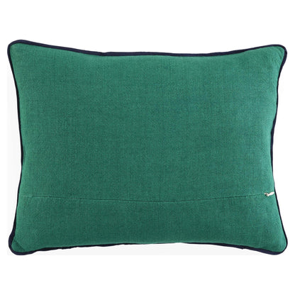 Grünes Dekokissen mit stilisiertem Elefantenmotiv von Jonathan Adler
