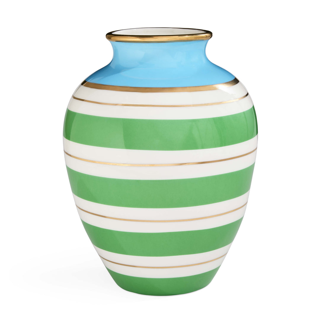 PORTOFINO Vase von Jonathan Adler in Grün Weiß Blau
