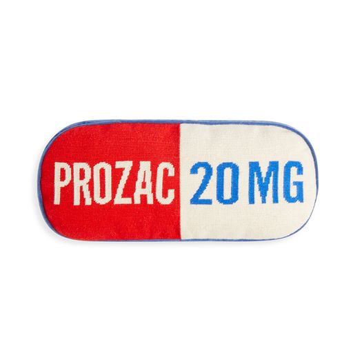 Handbesticktes Kissen in Kapsel-Form von Jonathan Adler
