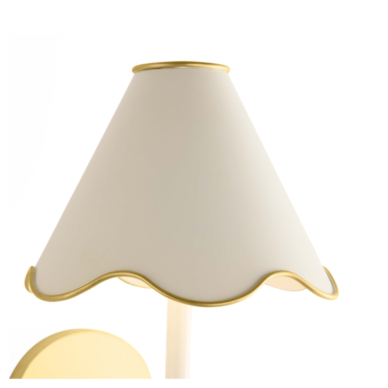 LED-Wandleuchte in Creme mit elegantem Ripple-Schirm