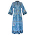Kaftan MOSAIC Turchese aus 100% Baumwolle der Marke Ortigia Sicilia
