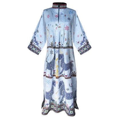 Kaftan CELESTE aus 100% Seide der Marke Ortigia Sicilia