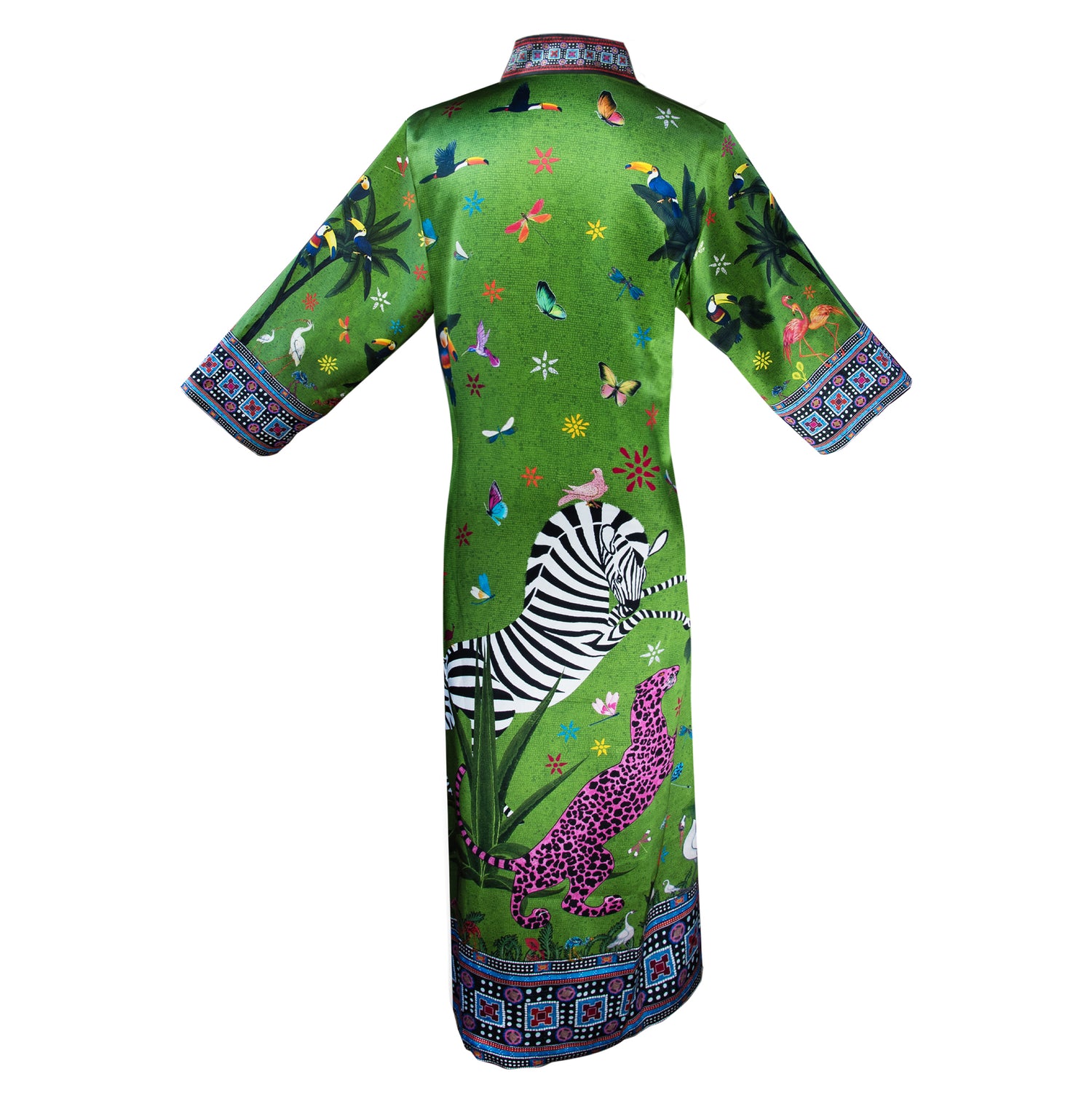 Kaftan JUNGLE aus 100% Seide der Marke Ortigia Sicilia