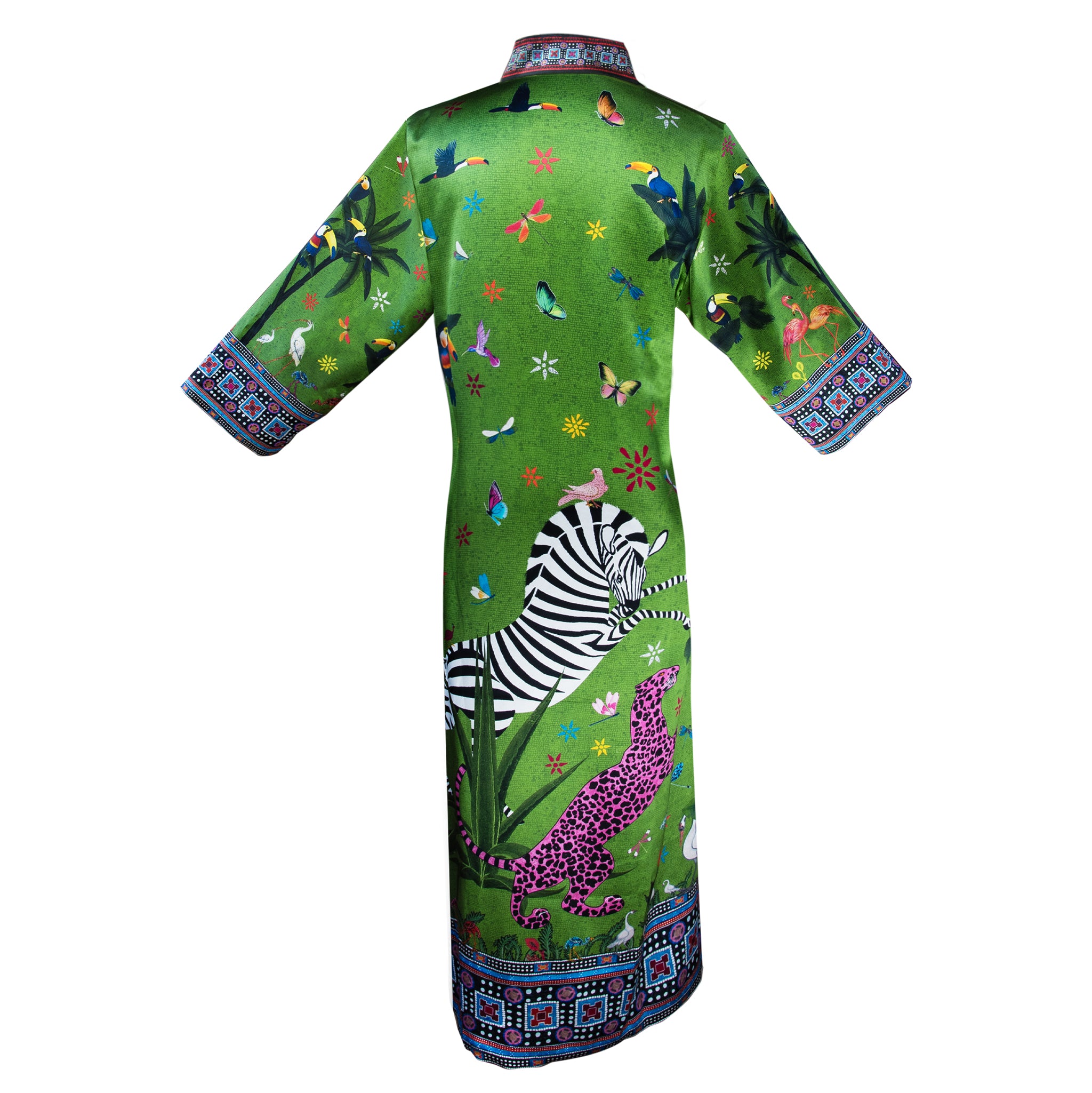 Kaftan JUNGLE aus 100% Seide der Marke Ortigia Sicilia