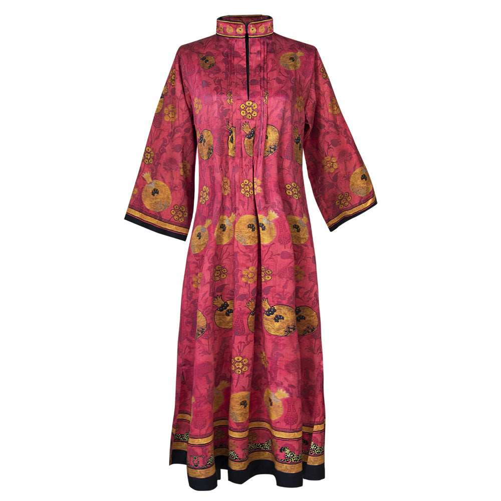 Kaftan MELOGRANO aus 100% Seide der Marke Ortigia Sicilia