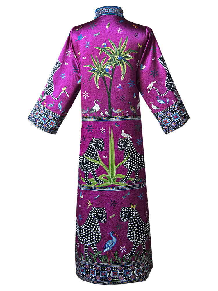 Kaftan PINK CARDINALE aus 100% Seide der Marke Ortigia Sicilia