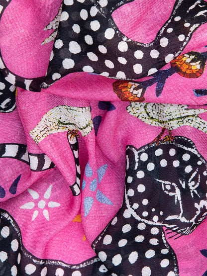 Kaschmirschal OCELOT Fucsia 200x70 cm der Marke Ortigia Sicilia
