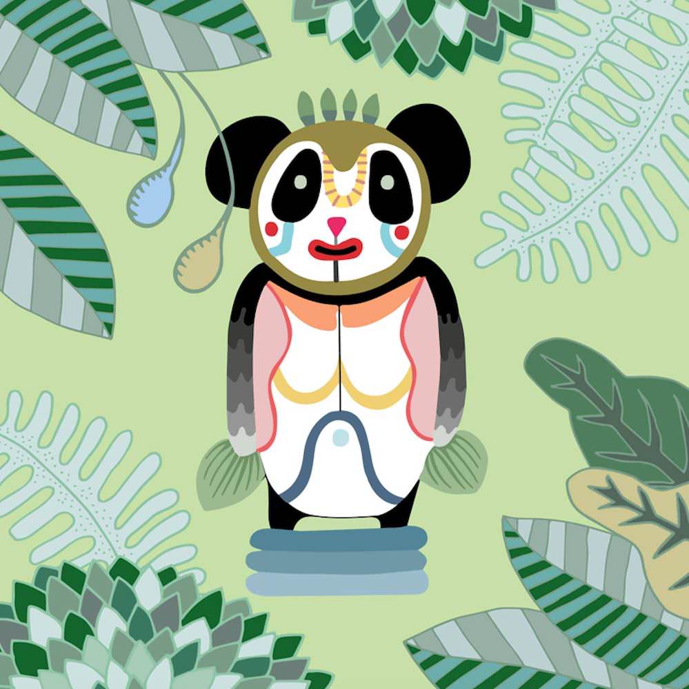 Keramikskulptur BERNARDO PANDA