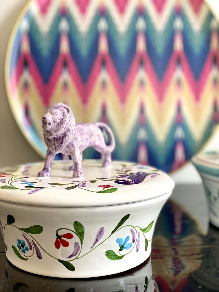 Keramikdose mit Deckel &