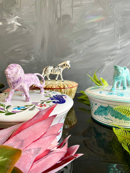 Deko Keramik Dosen mit Tieren