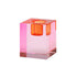 Kristallglas-Kerzenhalter DIOPTRICS rosa, orange