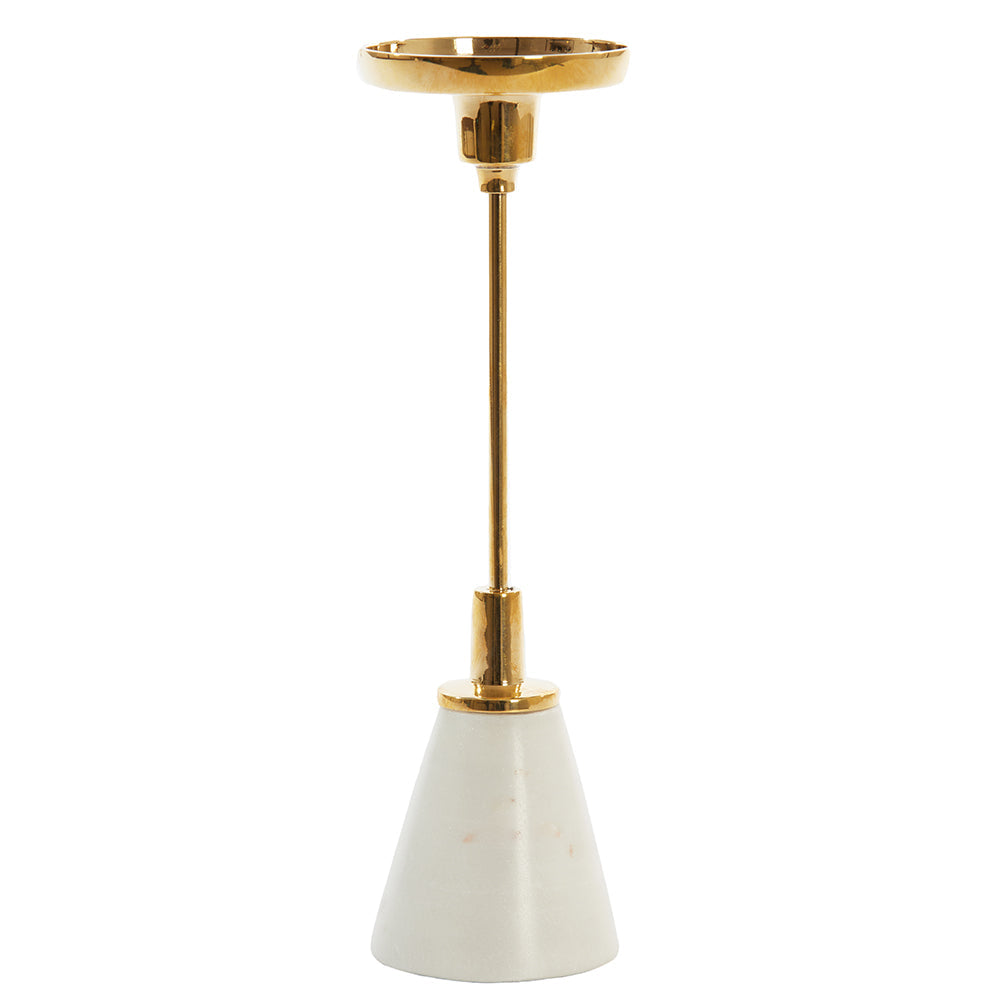 Kerzenhalter JOLIAN in shiny gold und Marmor von Light &amp;amp; Living