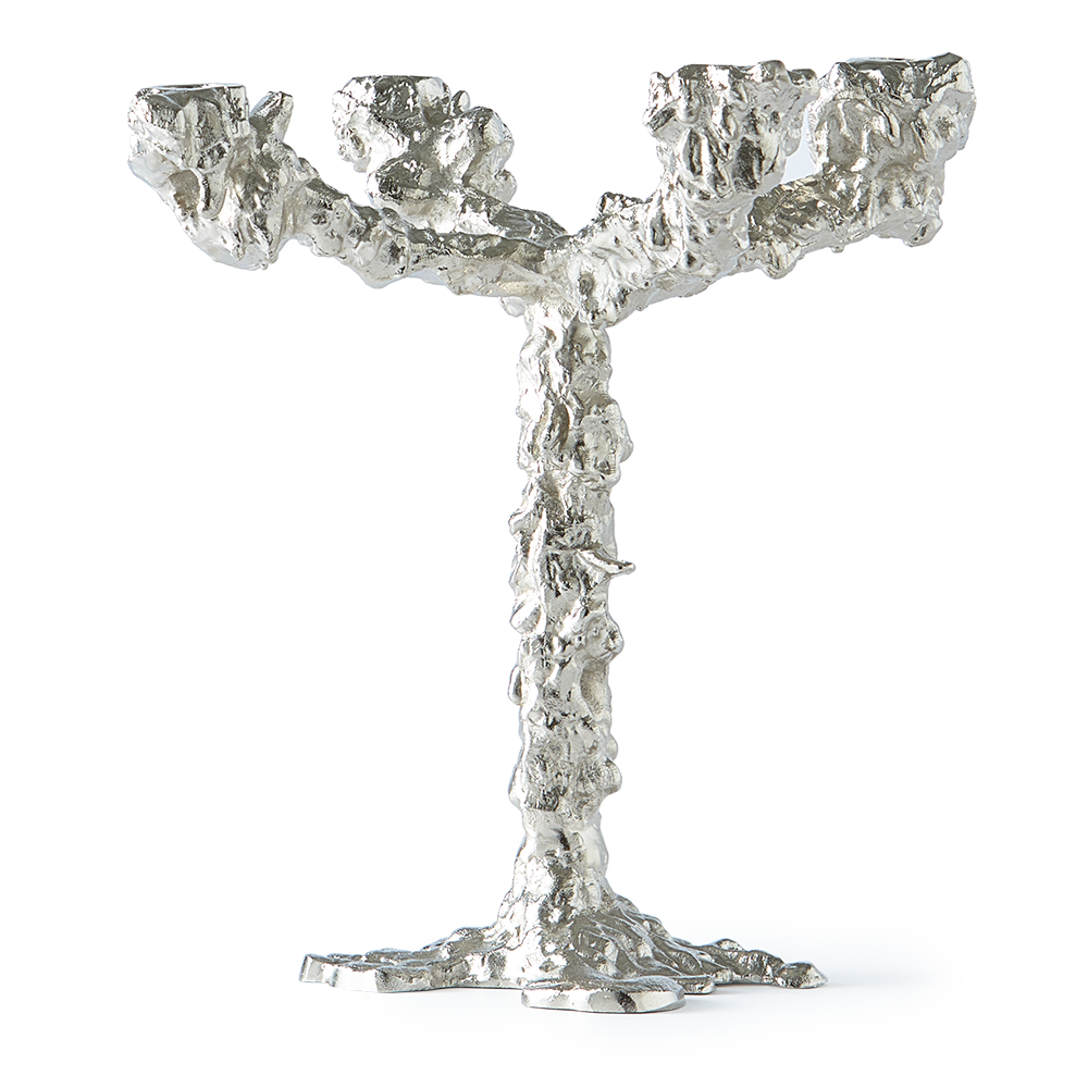 Kerzenständer DRIP silber 4-armig