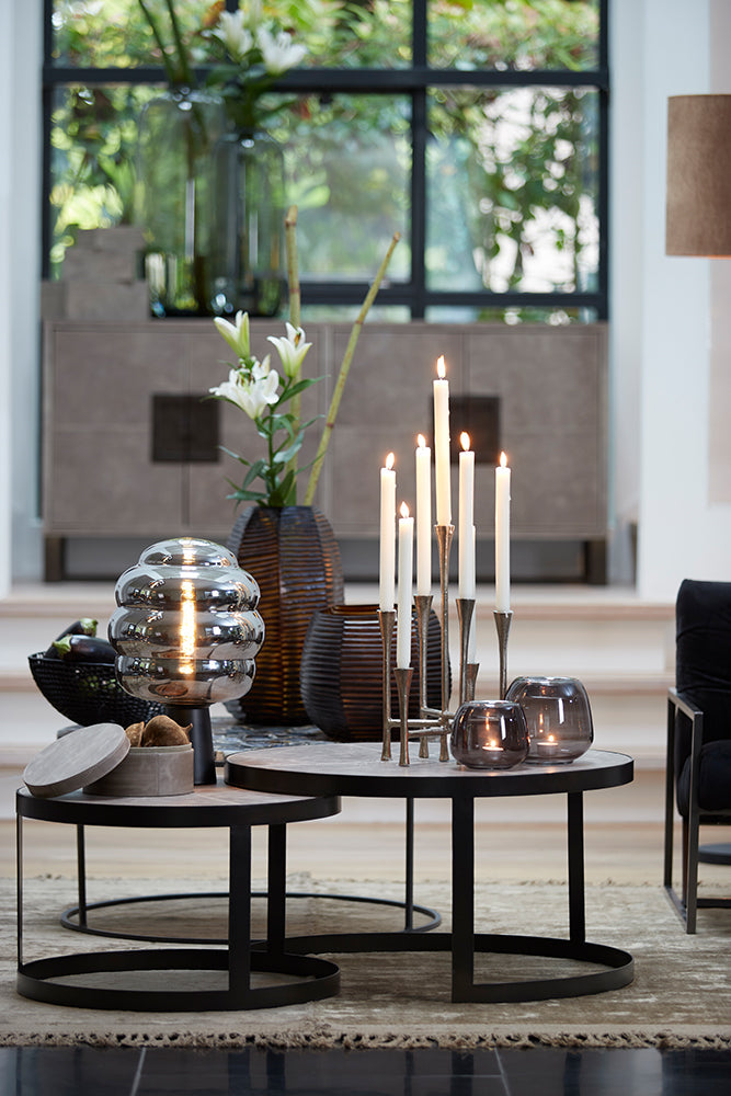 Kerzenleuchter OLIVIER in antik silber h45cm von Light &amp;amp; Living