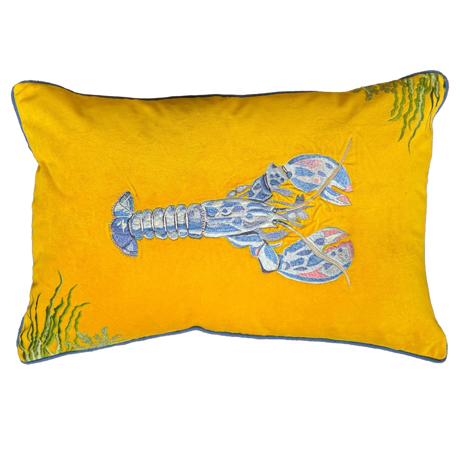 Les Ottomans – Luxuskissen „Lobster“ aus Baumwoll-Samt, 40x60cm