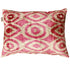Les Ottomans – Luxuskissen „Ikat Rouge“ aus Seidensamt, rot/creme