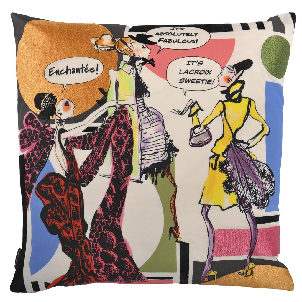 Kissen LACROIX GOSSIP MULTICOLORE von Christian Lacroix