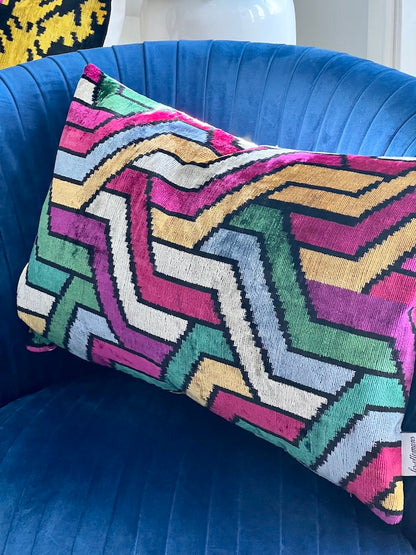 Kissen IKAT mehrfarbig