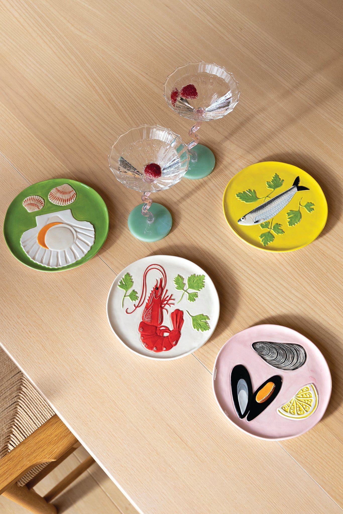 PLATE DE LA MER 4ER SET der Marke &amp;k Amsterdam