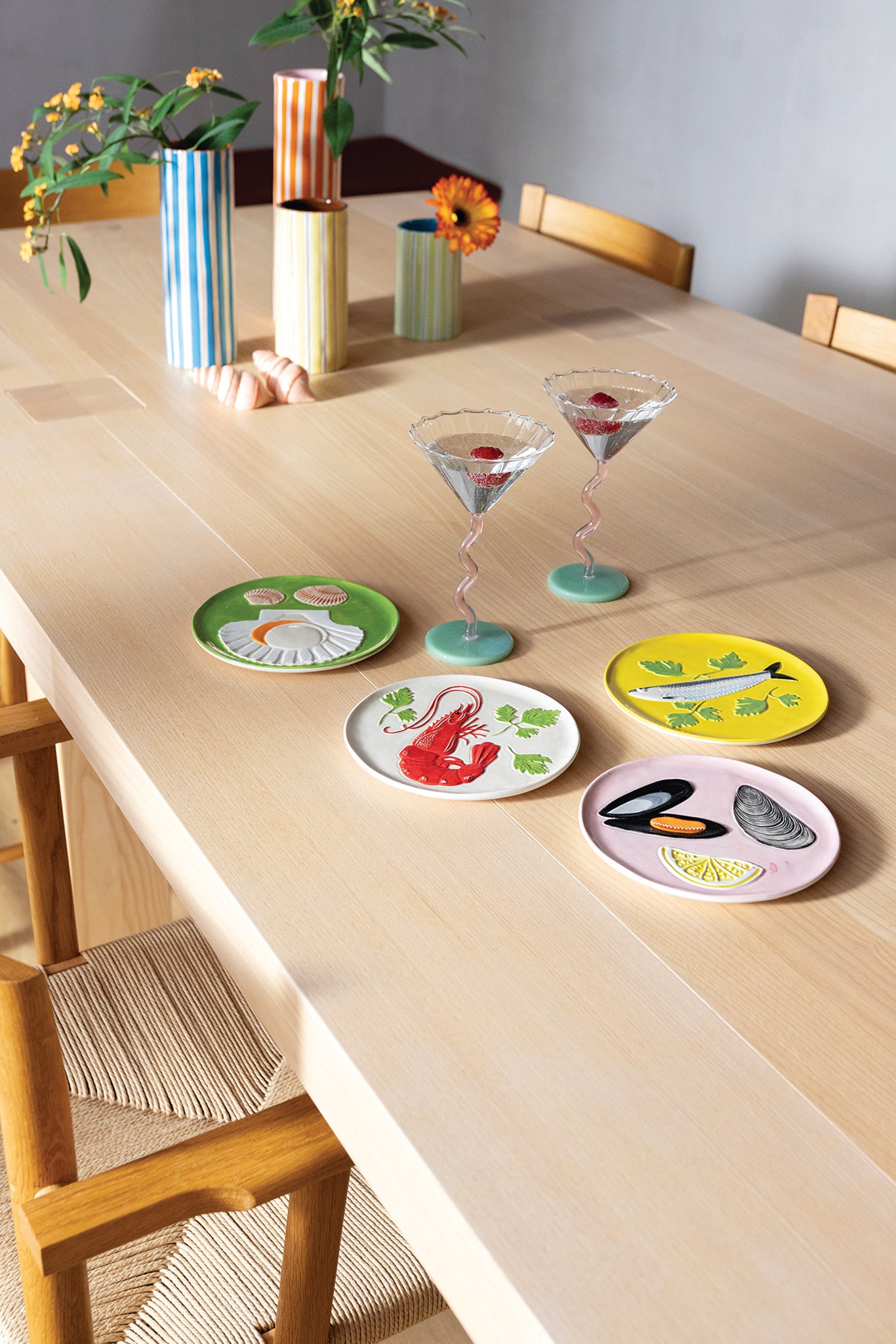 PLATE DE LA MER 4ER SET der Marke &amp;k Amsterdam