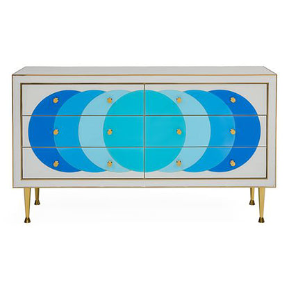Kommode Ultramarine CREDENZA blau, weiß von Jonathan Adler