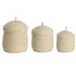 Korb KENMARE 3er-Set mit Deckel – max. Ø 34 × 36 cm von Light & Living in Créme