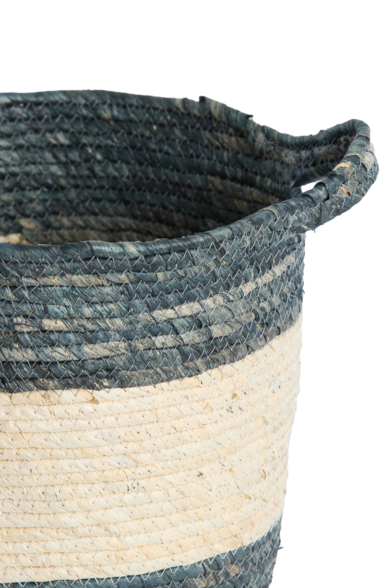 Korb KILKEE 3er-Set Ø 30 × 30 cm, Ø 35 × 35 cm, Ø 40 × 40 cm von Light &amp; Living in Blau-Créme