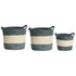 Korb KILKEE 3er-Set Ø 30 × 30 cm, Ø 35 × 35 cm, Ø 40 × 40 cm von Light & Living in Blau-Créme
