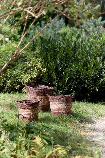 Korb KILKEE 3er-Set Ø 30 × 30 cm, Ø 35 × 35 cm, Ø 40 × 40 cm von Light &amp; Living in Terracotta-Braun